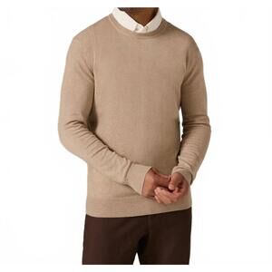 NEW 7DIAMONDS alcott crewneck sweater top in tan